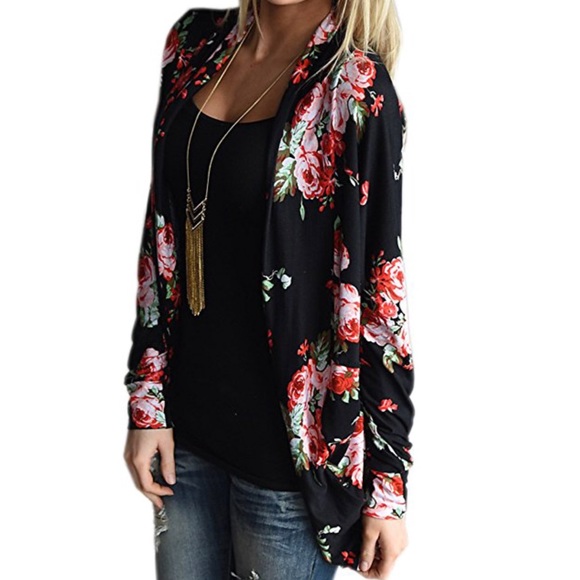 ✨🍭BNWT✨🍭 BLACK & BLUE CARDIGAN KIMONO PLUS SIZE✨ - Picture 3 of 3